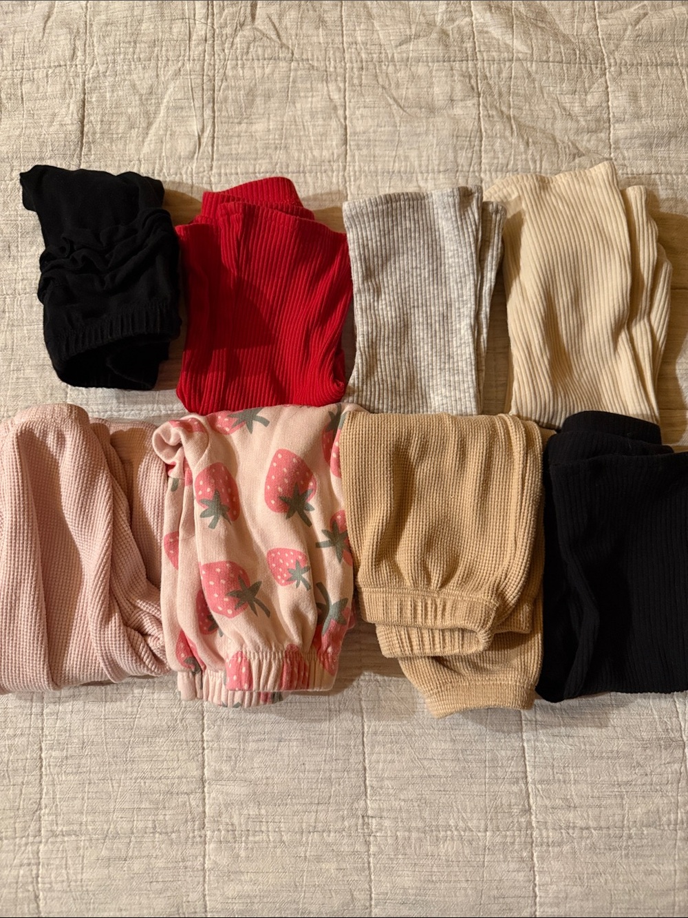 Old Navy baby girl sweats and ribbed flares Set - Black, Red, Pink, Cream, Tan